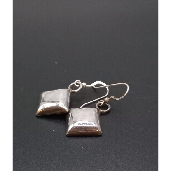 LOIS HILL Sterling Silver 925 earrings drop/dangle squares pierced - Picture 2 of 7